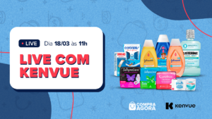 Banner promoção Live Kenvue Mês do Varejista 2026