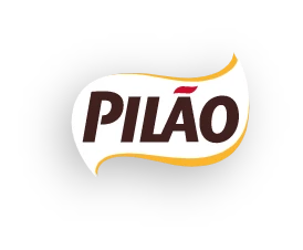 Logotipo oficial do Café Pilão, destacando a mais nova adição da indústria JDE no ecossistema Compra Agora